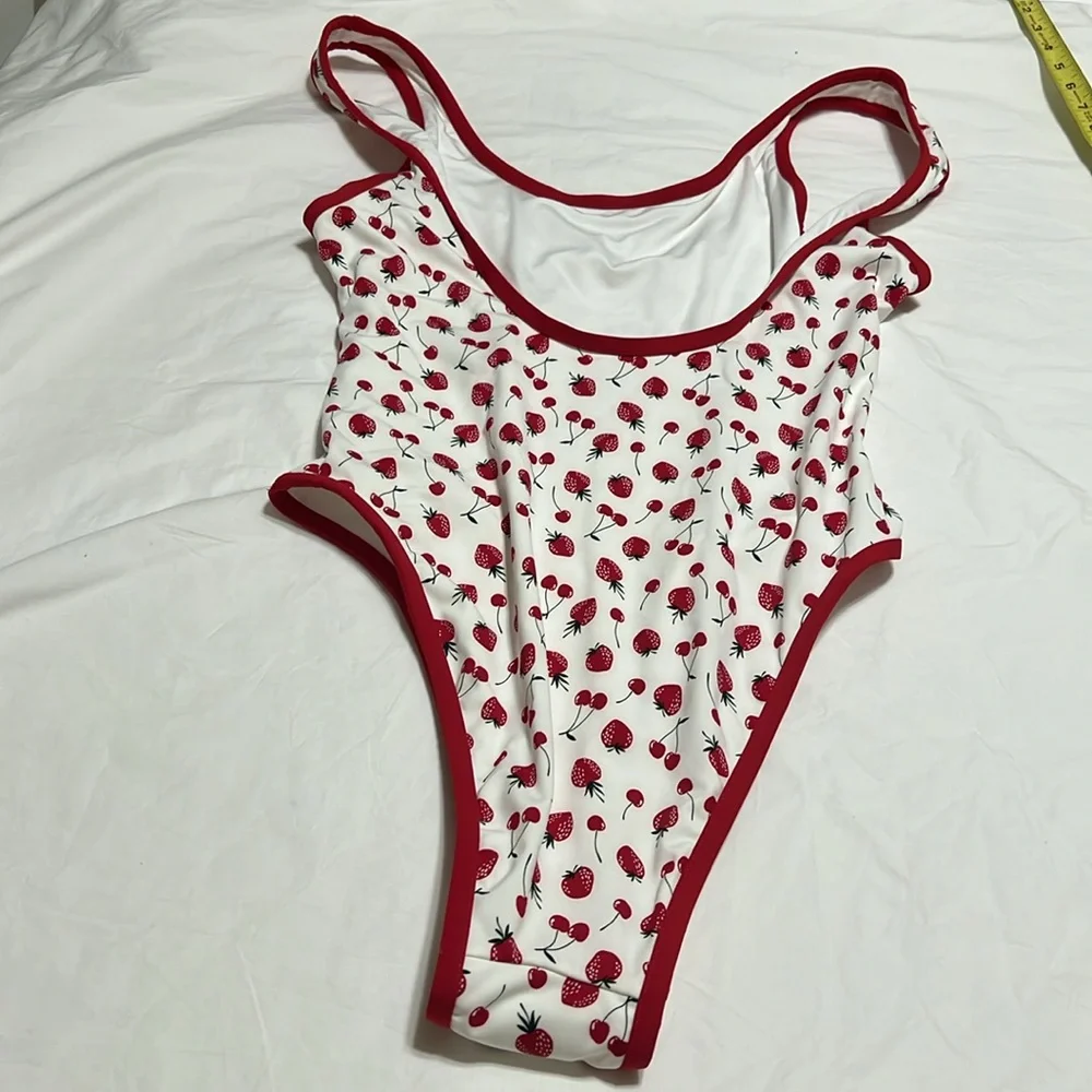 NEW VS pink X frankie’s Bikinis swim one piece Summer berries size XXL